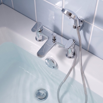 Prestige Mirage Bath Shower Mixer Tap Pillar Mounted - Chrome | Product Image