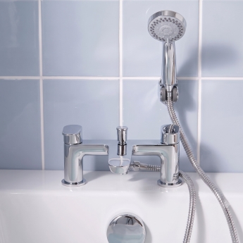 Prestige Mirage Bath Shower Mixer Tap Pillar Mounted - Chrome | Product Image
