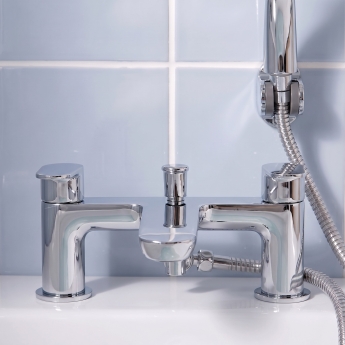 Prestige Mirage Bath Shower Mixer Tap Pillar Mounted - Chrome | Product Image
