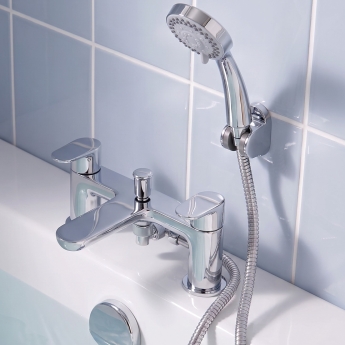Prestige Mirage Bath Shower Mixer Tap Pillar Mounted - Chrome | Product Image
