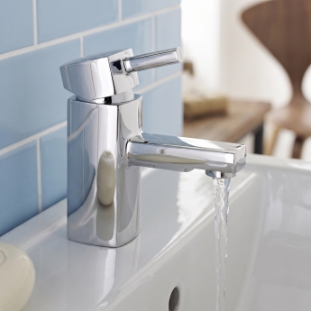 Prestige Mode Mini Mono Basin Mixer Tap with Click Waste - Chrome | Product Image