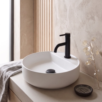 Prestige Nero Round Mono Basin Mixer Tap - Matt Black | Product Image