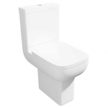 Prestige Options 600 Rimless Comfort Height Close Coupled Toilet Push Button Cistern - Soft Close Seat