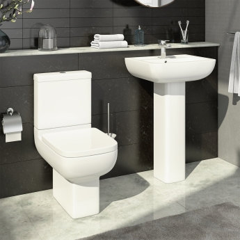 Prestige Options 600 Rimless Open Back Close Coupled Toilet (inc Soft Close Seat) | Product Image