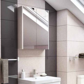 Prestige Options Mirror Cabinet 600mm Wide Basalt Grey