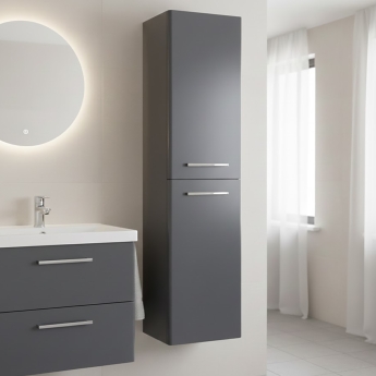 Prestige Options 350mm Wall Hung 2-Door Tall Storage Unit | Product Image