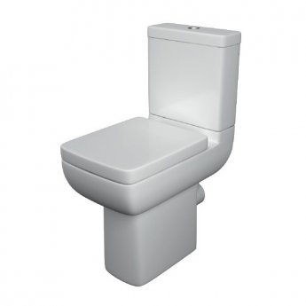 Prestige Options 600 Open Back Comfort Height Toilet Dual Flush Cistern - Premium Soft Close Seat