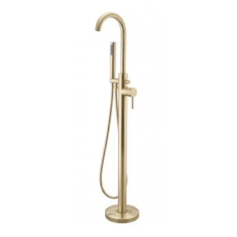 Prestige Ottone Freestanding Bath Shower Mixer Tap - Brushed Brass | Product Image