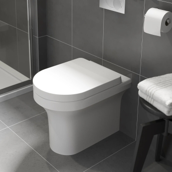 Prestige Ozone Round Rimless Back to Wall Toilet (inc Soft Close Seat) | Product Image