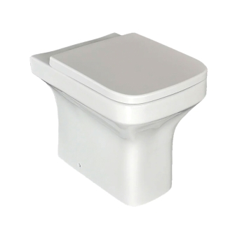 Prestige Ozone Square Rimless Back to Wall Toilet - Premium Soft Close Seat | Product Image