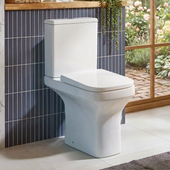 Prestige Ozone Square Rimless Comfort Height Close Coupled Toilet (inc Lightweight Soft Close Seat) | Product Image