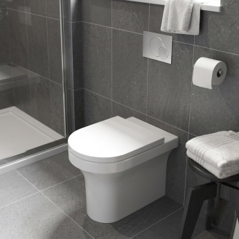 Prestige Ozone Round Rimless Back to Wall Toilet (inc Lightweight Soft Close Seat) | Product Image