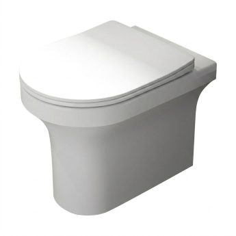 Prestige Ozone Round Rimless Back to Wall Toilet (inc Soft Close Seat) | Product Image
