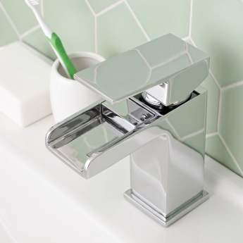 Prestige Phase Mini Mono Basin Mixer Tap with Click Waste Chrome | Product Image