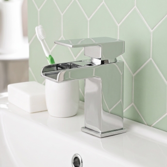 Prestige Phase Mini Mono Basin Mixer Tap with Click Waste Chrome | Product Image