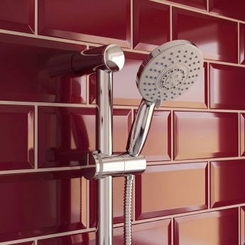 Prestige Plan Option 1 Thermostatic Concealed Shower Valve with Adjustable Slide Rail Kit - Chrome | Product Image