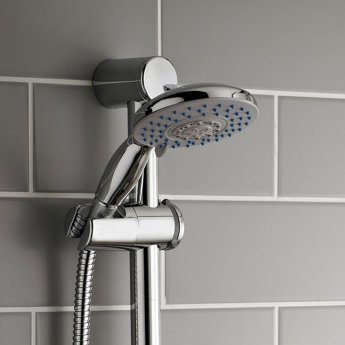 Prestige Plan Option 1 Thermostatic Concealed Shower Valve with Adjustable Slide Rail Kit - Chrome