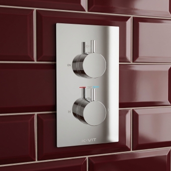 Prestige Plan Option 1 Thermostatic Concealed Shower Valve with Adjustable Slide Rail Kit - Chrome | Product Image