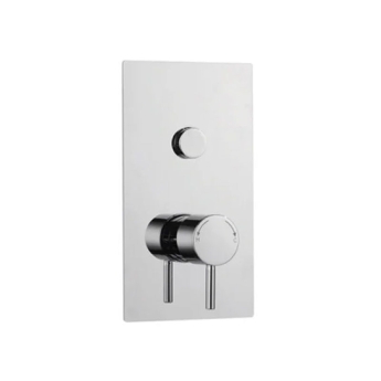 Prestige Plan Thermostatic Single Round Push Button Concealed Mixer Shower with Round Shower Head | Product Image