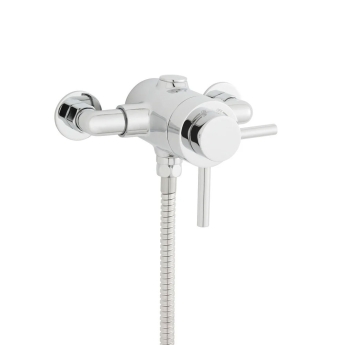 Prestige Plan Option 4 Thermostatic Exposed Shower Valve with Adjustable Slide Rail Kit - Chrome | Product Image