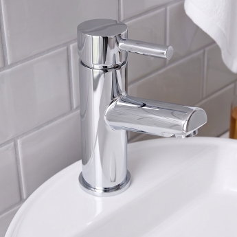 Prestige Plan Mono Basin Mixer Tap with Click Waste - Chrome | Product Image