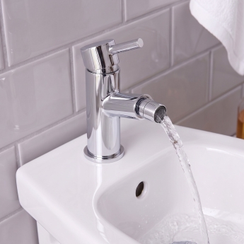 Prestige Plan Mono Bidet Mixer Tap with Pop Up Waste - Chrome | Product Image