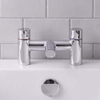 Prestige Plan Bath Filler Tap Pillar Mounted - Chrome | Product Image