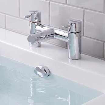 Prestige Plan Bath Filler Tap Pillar Mounted - Chrome | Product Image