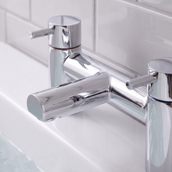 Prestige Plan Bath Filler Tap Pillar Mounted - Chrome | Product Image