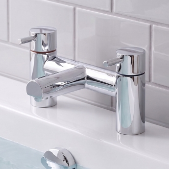 Prestige Plan Bath Filler Tap Pillar Mounted - Chrome | Product Image