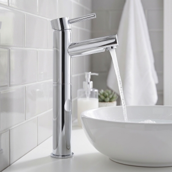 Prestige Plan Tall Mono Basin Mixer Tap - Chrome | Product Image