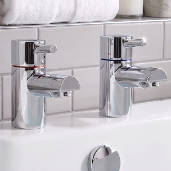 Prestige Plan Bath Taps Pair Chrome | Product Image