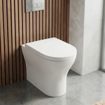 Prestige Primo Round Rimless Back to Wall Toilet (inc Soft Close Seat) | Product Image
