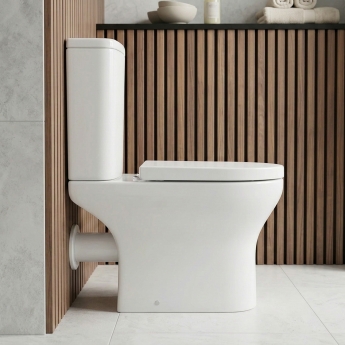 Prestige Primo Round Rimless Open Back Close Coupled Toilet (inc Soft Close Seat) | Product Image