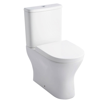 Prestige Primo Round Rimless Close Coupled Toilet with Push Button Cistern - Soft Close Seat | Product Image