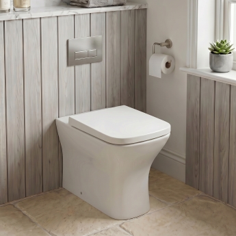 Prestige Primo Square Rimless Back to Wall Toilet (inc Soft Close Seat) | Product Image