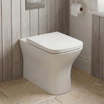 Prestige Primo Square Rimless Back to Wall Toilet (inc Soft Close Seat) | Product Image