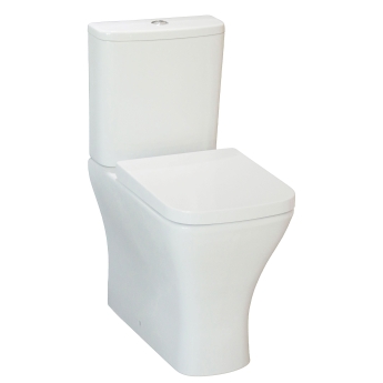 Prestige Primo Square Rimless Comfort Height Fully Back to Wall Close Coupled Toilet (inc Soft Close Seat) | Product Image