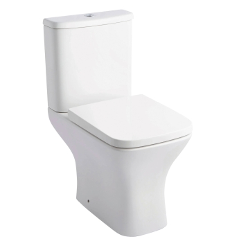 Prestige Primo Square Rimless Open Back Close Coupled Toilet (inc Soft Close Seat) | Product Image