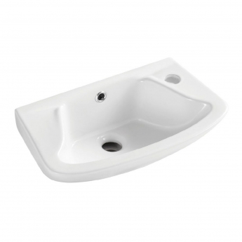 Prestige Proton Wall Hung Cloakroom Basin 460mm Wide - 1 Tap Hole