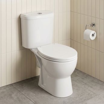Prestige Proton Rimless Close Coupled Toilet (inc Soft Close Seat) | Product Image