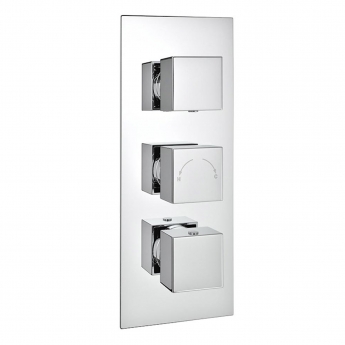 Prestige Pure Option 6 Thermostatic Concealed Shower Valve with Adjustable Slide Rail Kit and Fixed Head - Chrome