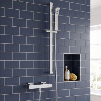 Prestige Pure Thermostatic Bar Shower with Adjustable Slide Rail Kit | Product Image