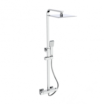 Prestige Pure Thermostatic Bar Shower with Ultra Slim Stainless Shower Drencher and Sliding Handset