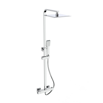 Prestige Pure Thermostatic Bar Shower with Ultra Slim Stainless Shower Drencher and Sliding Handset | Product Image