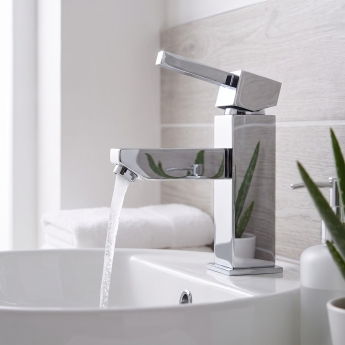 Prestige Pure Mono Basin Mixer Tap with Click Waste - Chrome | Product Image