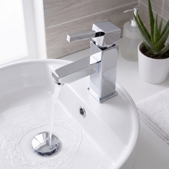 Prestige Pure Mono Basin Mixer Tap with Click Waste - Chrome | Product Image