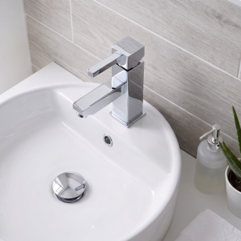 Prestige Pure Mono Basin Mixer Tap with Click Waste - Chrome | Product Image