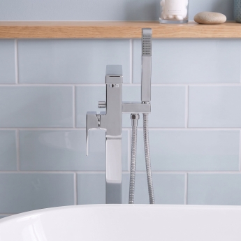 Prestige Pure Mono Bath Shower Mixer Tap Freestanding - Chrome | Product Image