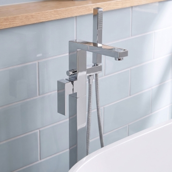 Prestige Pure Mono Bath Shower Mixer Tap Freestanding - Chrome | Product Image
